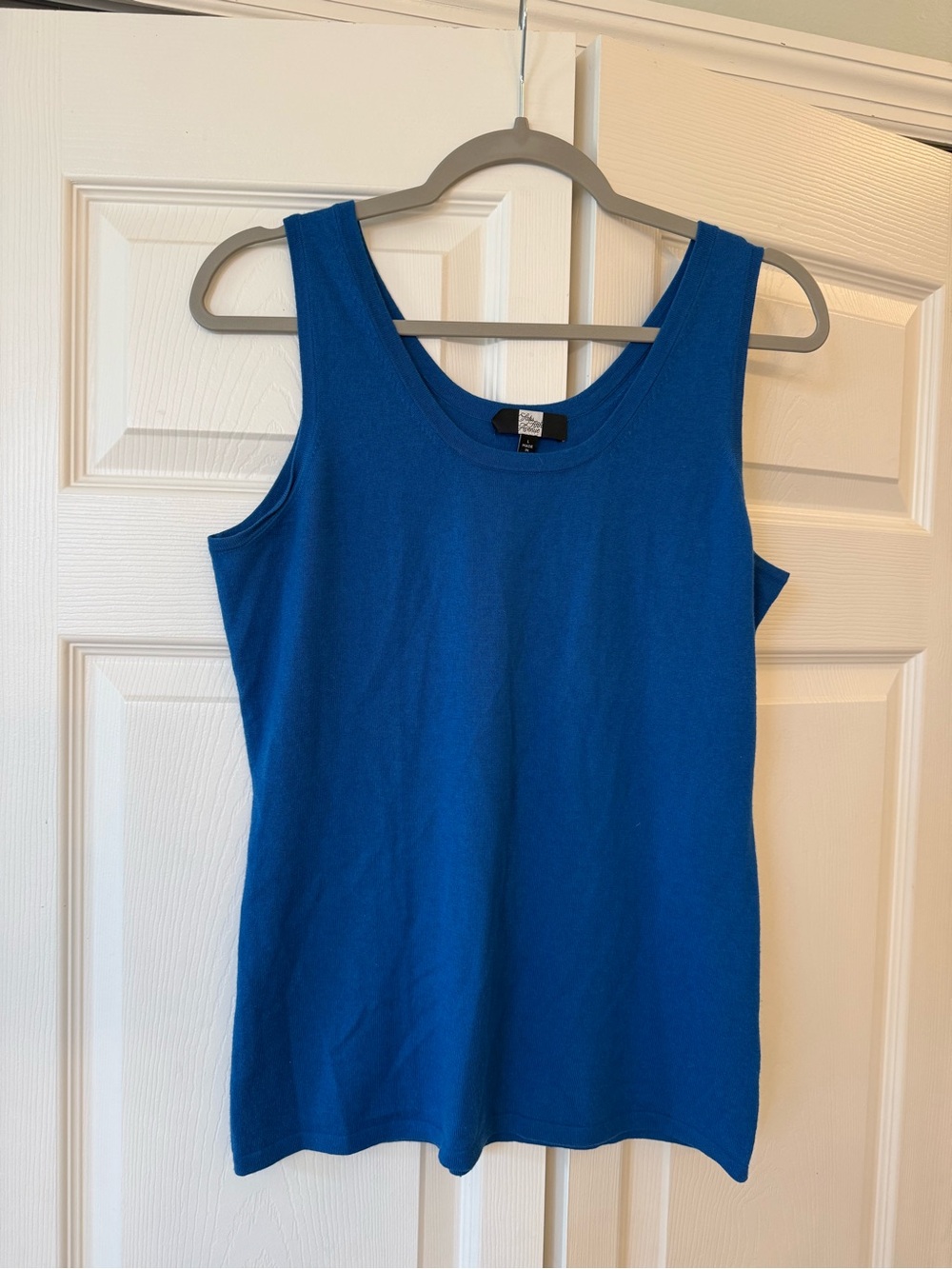 Saks fifth avenue blue cashmere silk blend tank top